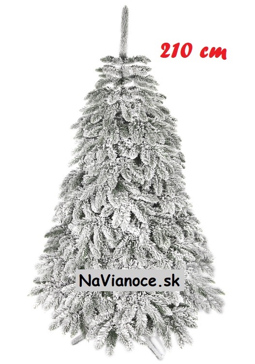 zasnežené biele vianočné stromčeky-210